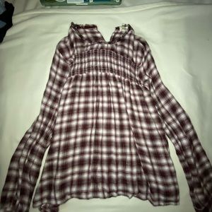 Plaid blouse top!